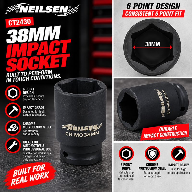 CT2430 - 38mm 3/4in DR Impact Socket