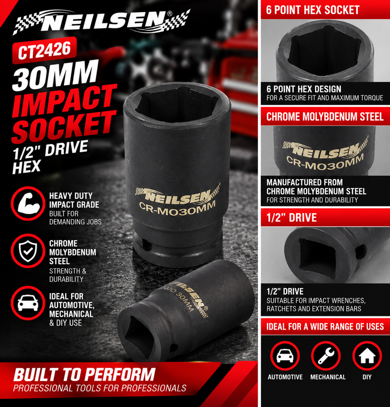 CT2426 - 30mm 3/4in DR Impact Socket