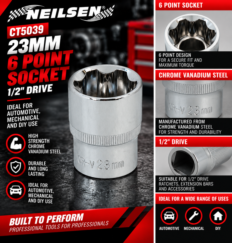 CT5039 - 1/2in DR 23mm Socket