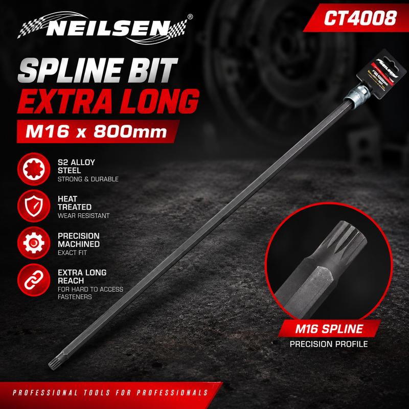 CT4008 - M12 x 800mm Spline Bit