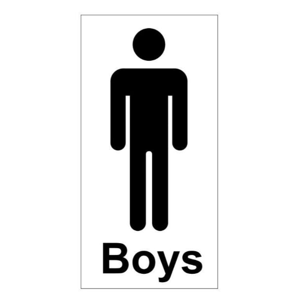 DOR.43WRP - Boys Toilets Sign 150 x 200