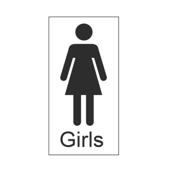 DOR.44WRP - Girls Toilet Sign 100 x 200