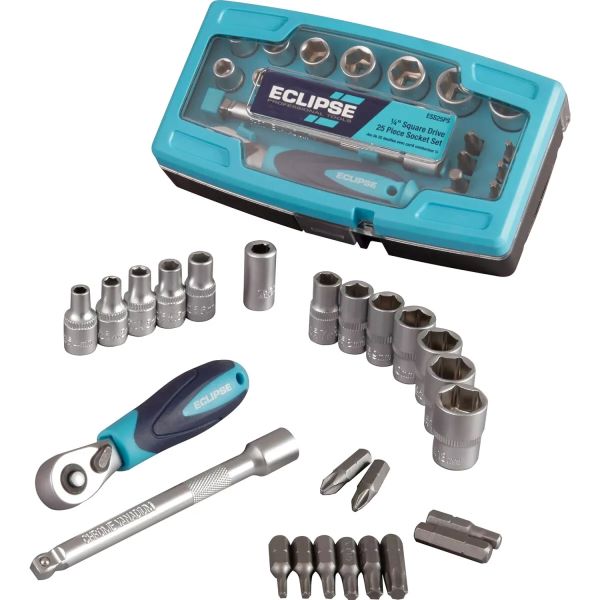 ESS25PS - ECLIPSE 1/4" SQ DR 25pc Socket Set