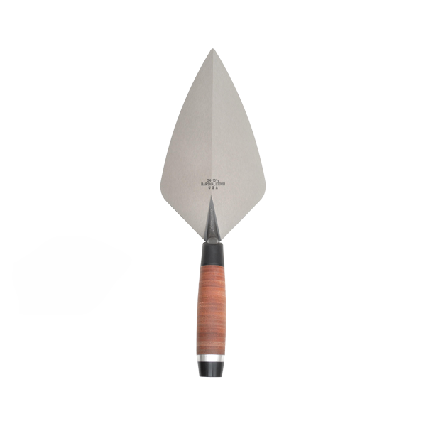 M34105L - Marshalltown 10.5" Wide London Pattern Brick Trowel Leather Handle
