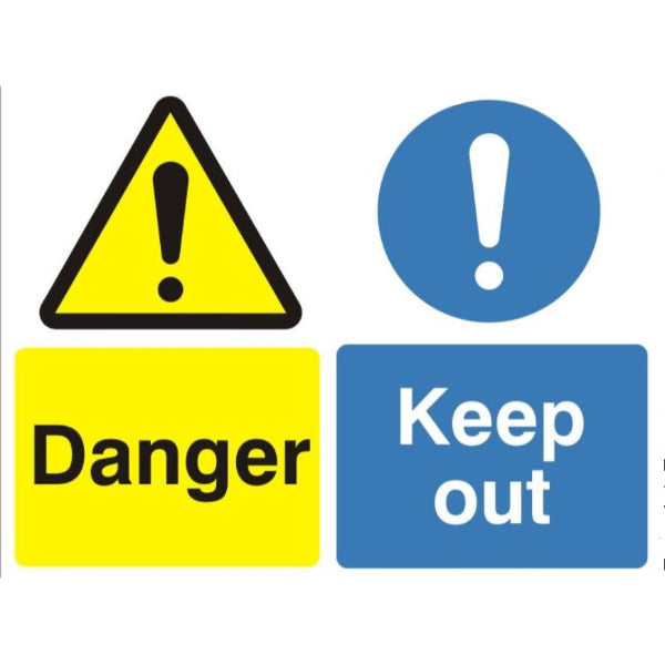 MUL.82BRP - Danger Keep Out Sign 600 x 450 Rigid