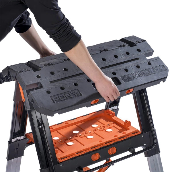 POJ60PRO - Pony's 2-in-1 Clamping Worktable and Sawhorse