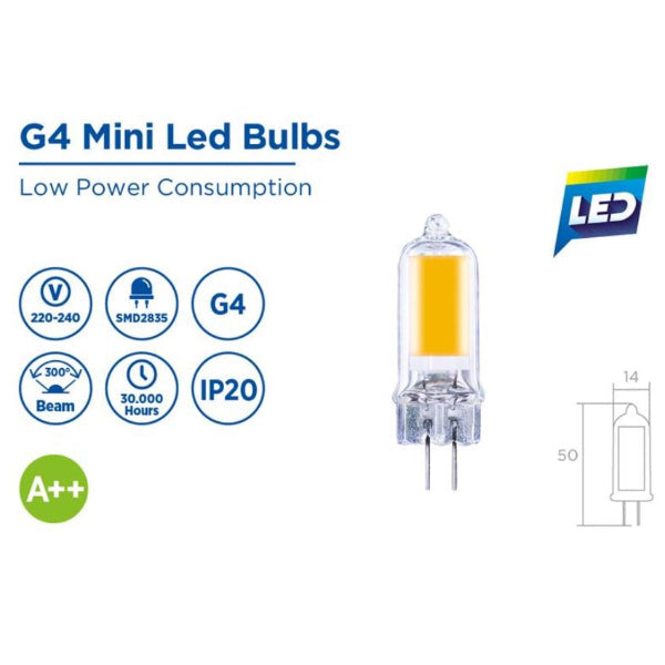 RLE12101 - 3W Mini LED Bulb G4 200LM 220-240v