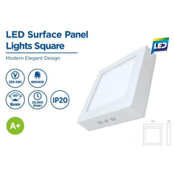 RLE18320 - 30W Surface Panel Square LED Panel 2400LM — Neilsen Tools