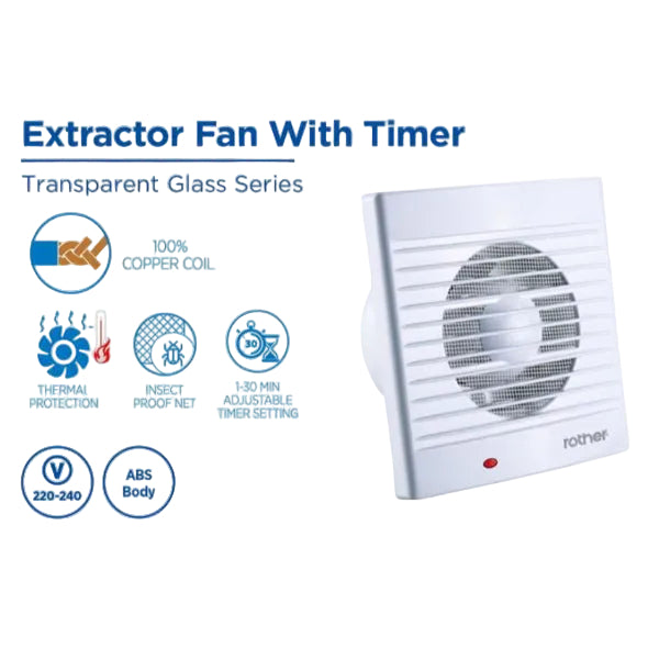 RLE40401 - 12W Extractor Fan With Timer 220V