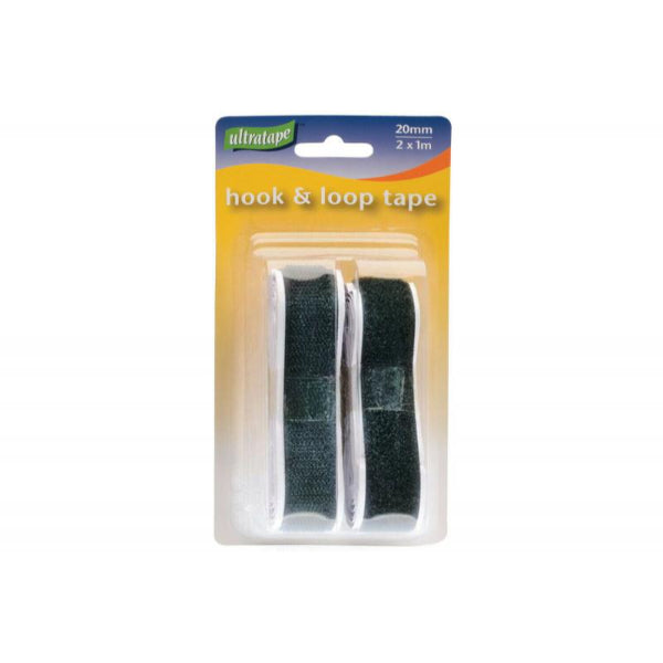 RT0170CARDBLK - Black Hook & Loop Tape 2 x 1m 20mm