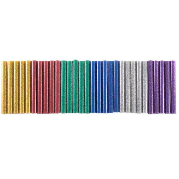 S1878 - 30pc Glitter Hot Melt Glue Gun Sticks 7X100mm