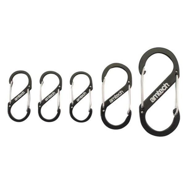 S4322 - 5pc Dual Buckle Carabiner Set