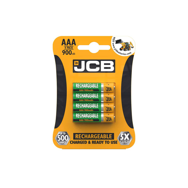 S5352 - JCB AAA 900mAh Rechargeable - Pack of 4