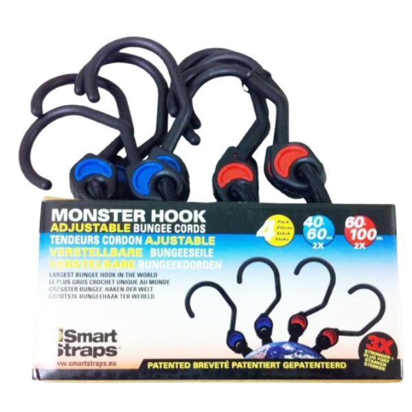 SS203 - Adjustable Monster Straps Bungee Cords x 4pc