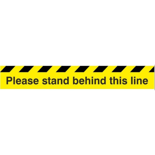 VCCB.51 - Please Stand Behind This Line Sign 600 x 90