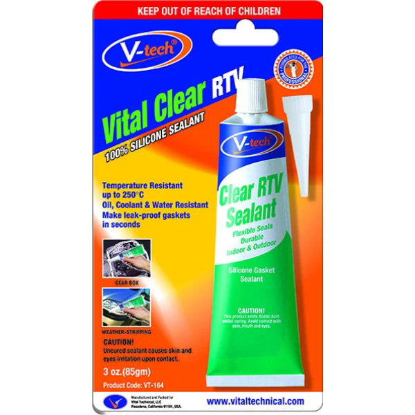 VT164 - Vital Clear RTV Gasket Makers Silicone Clear