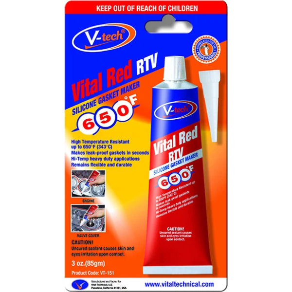VT151 - Vital Red RTV Gasket Makers 85gm