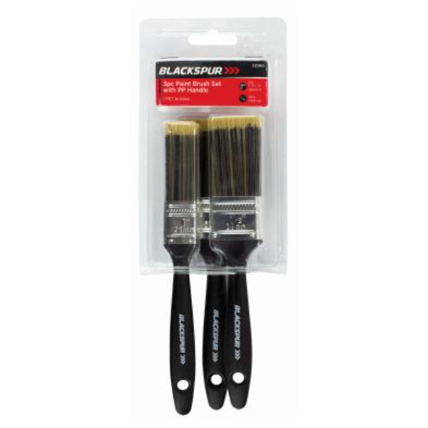 ZZ260 - 3pc Paint Brush Set With PP Handle