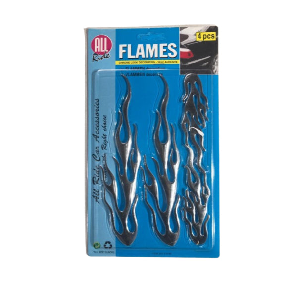 AR21596 - All Ride Sticker Kit 'flame' Large Chrome Only