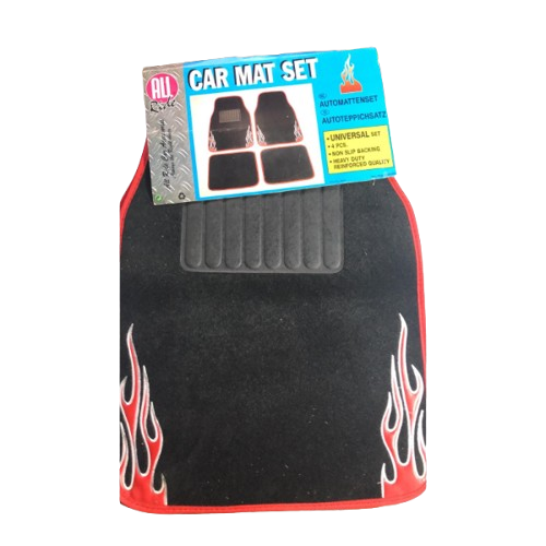 AR28791 - All Ride Car Mat Set 4pc Flame Red