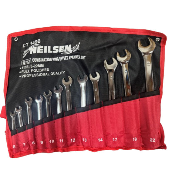CT1490 - 12pcs Combination Ring Off Set Spanner Set