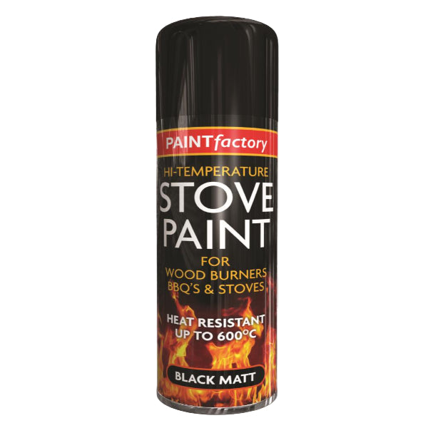 1436 - High Temperature Stove Spray Paint Black Matt 400ml