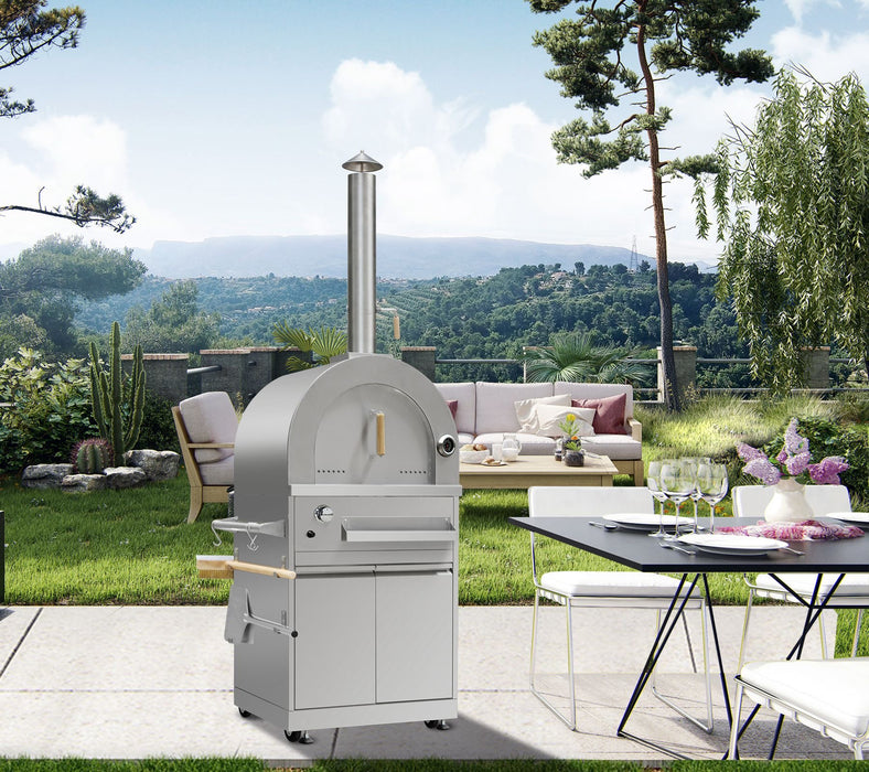 CT0261  - Pizza Oven - Stainless Steel, Gas & Wood Powered