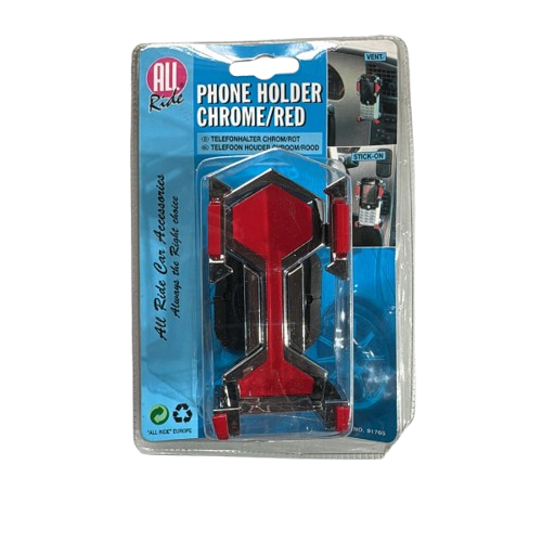AR91765 - Mobile Phone Holder Chrome/Red