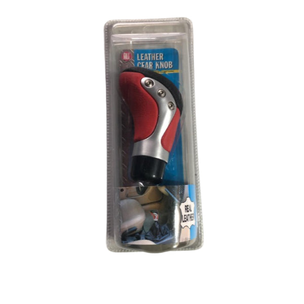 AR28918 - All Ride Gear Knob (Leather) Silver and Red 'rivets'