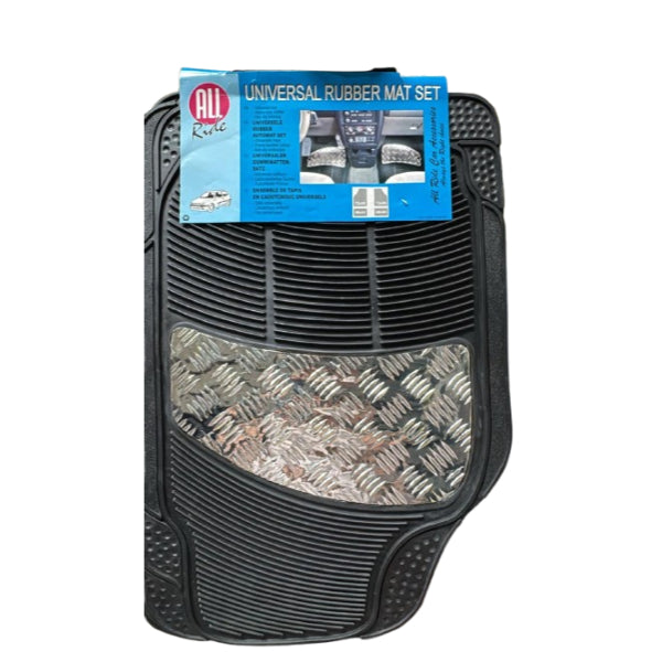 AR28870 - All Ride Car Mat Set 4pc 'Rubber And Aluminium'