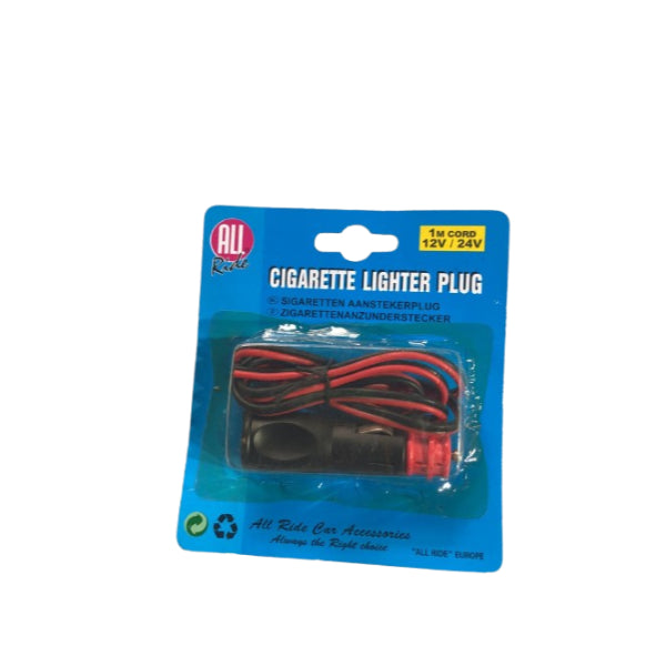 AR28081 - All Ride Cigarette Lighter Plug 12-24v with 1m Wire