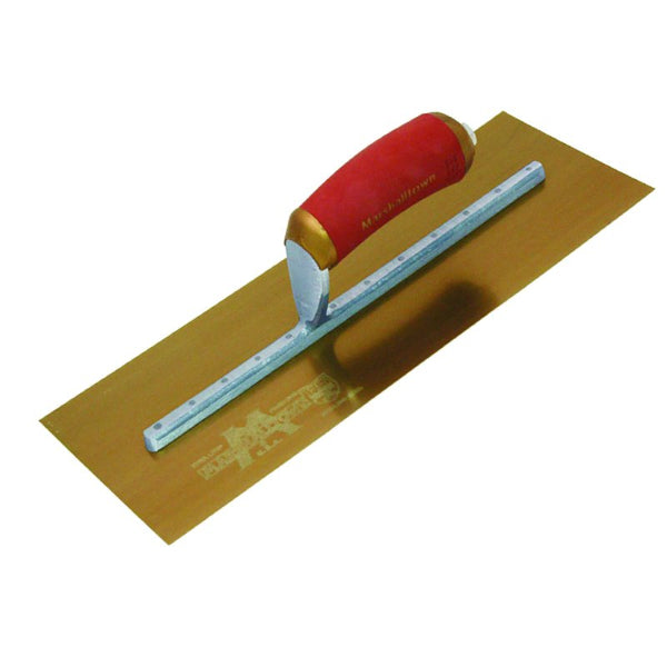 MPB13GSD - Marshalltown 13"x5" Gold Stainless Steel PermaShape Finishing Trowel DuraSoft Handle