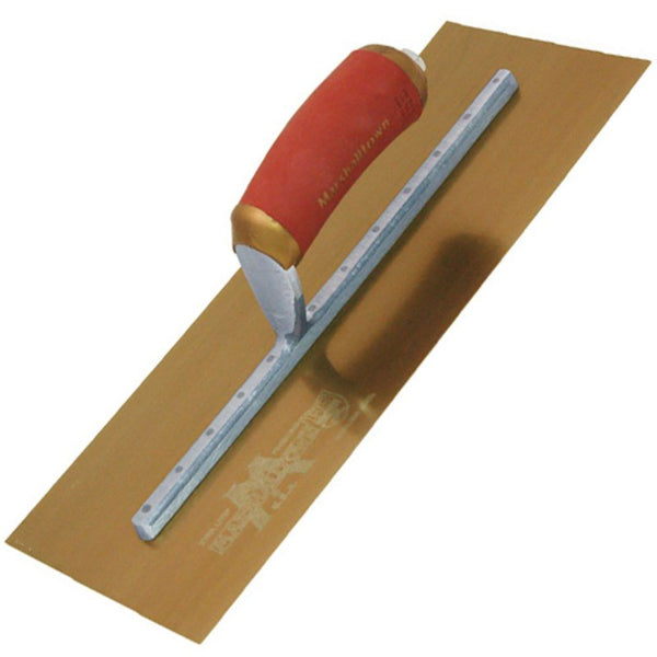 MPB145GSD - Marshalltown 14"x5" Gold Stainless Steel PermaShape Finishing Trowel DuraSoft Handle