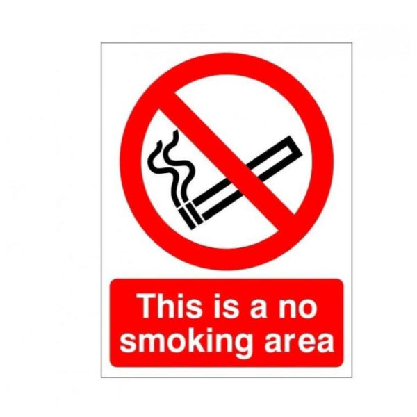 PRS.01BRP - This Is A No Smoking Area Sign 450 x 600