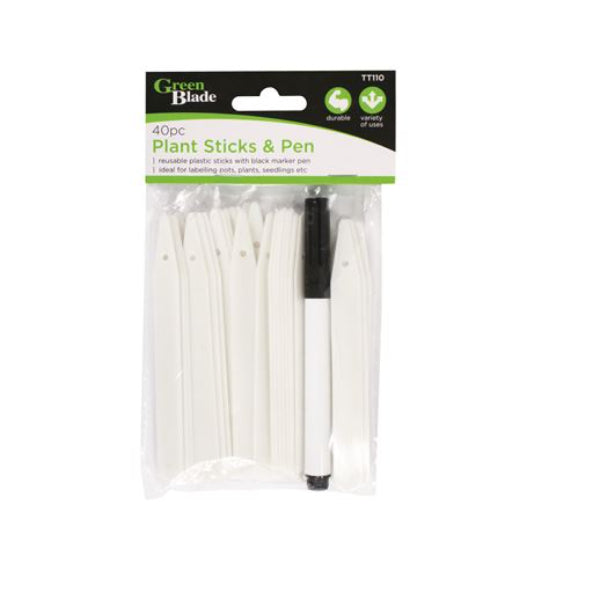 TT110 - 40pc Plant Sticks & Pen