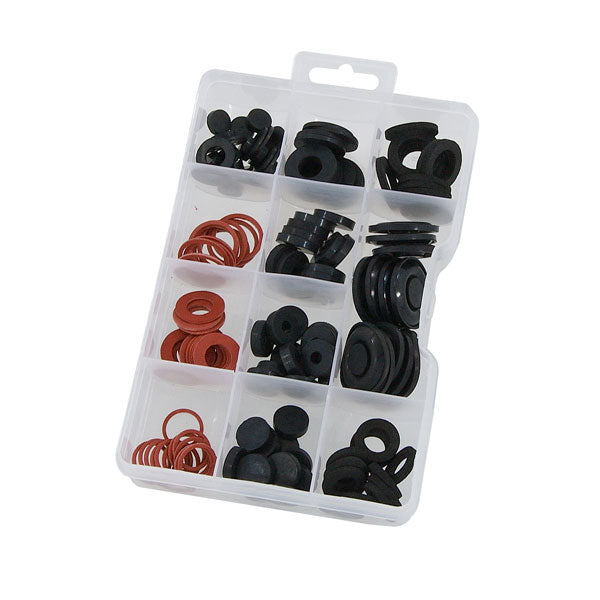 CT0742 - 144pc Rubber Washer / Fibre Gasket Set - Assorted