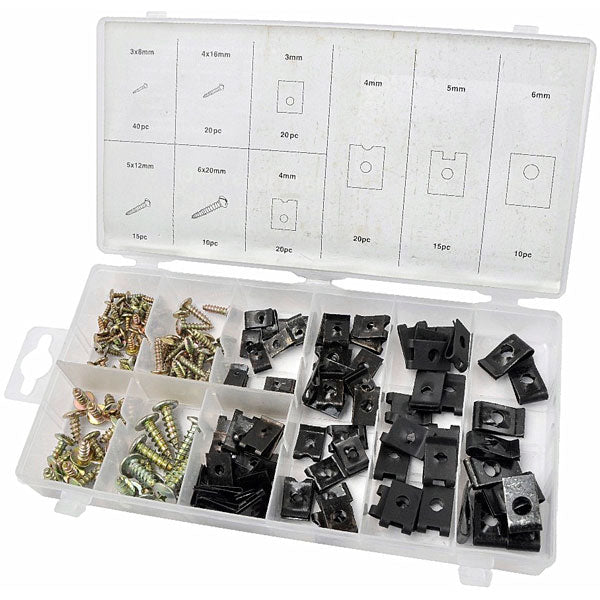 CT4101 - 170pc Screw and U-Type Cushion Set - Assorted — Neilsen Tools