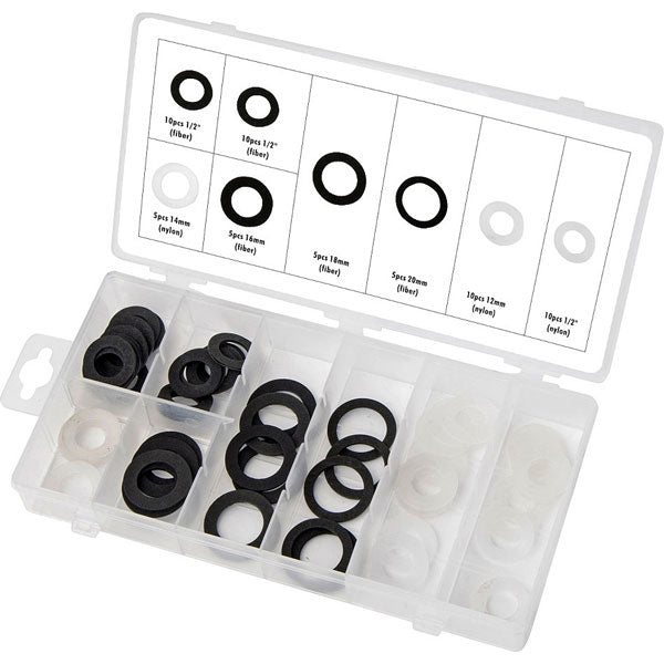 CT4365 - 60pc Nylon Washer / Fibre Gasket Set - Assorted