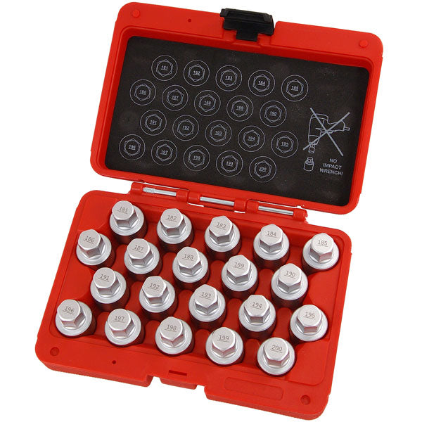 CT4767 - 21pc Locking Wheel Nut Key Set - Vauxhall / Opel - C