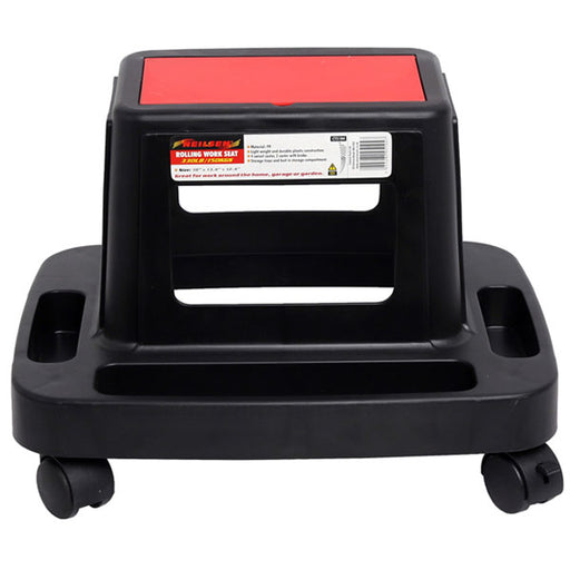 Neilsen Mechanic Creeper Seat With Storage Trolley – Easy Roll Workshop Stool For Cars & Trucks