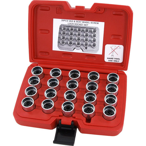 CT5226 - 20pc Locking Wheel Nut Key Set - VAG & SEAT