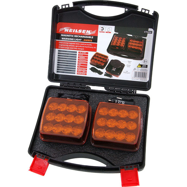 CT5450 Amber Rechargeable Warning Lights — Neilsen Tools
