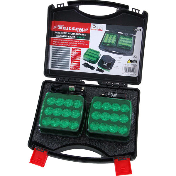 CT5452 - Magnetic Green Rechargeable Warning Lights