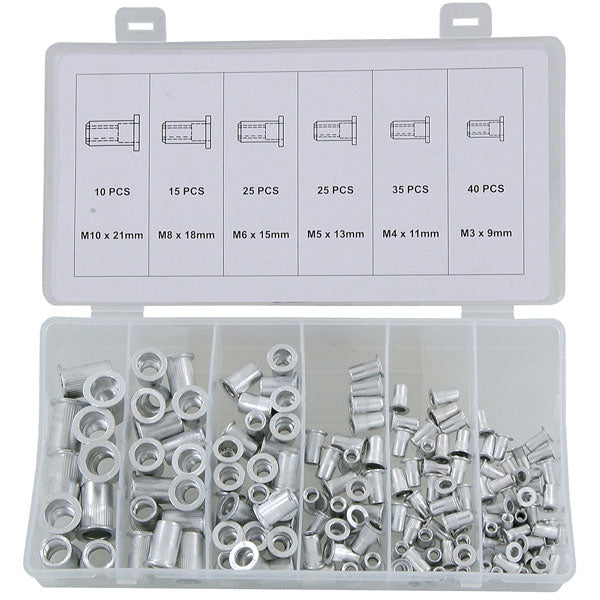 CT5694 - 150pc Nut Rivet Assortment - Assorted